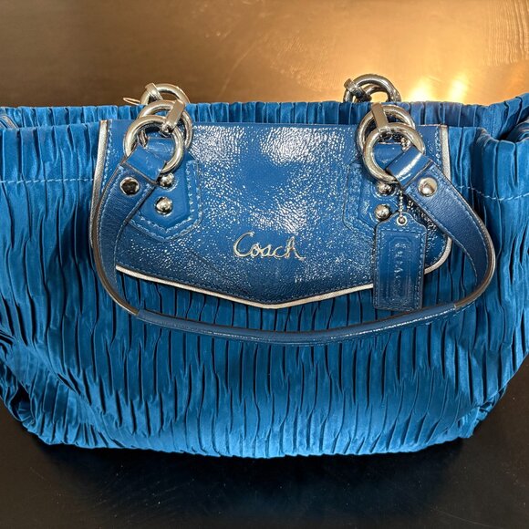 Coach Ashley Satchel Crystal – NWT – Turquoise - Picture 1 of 3